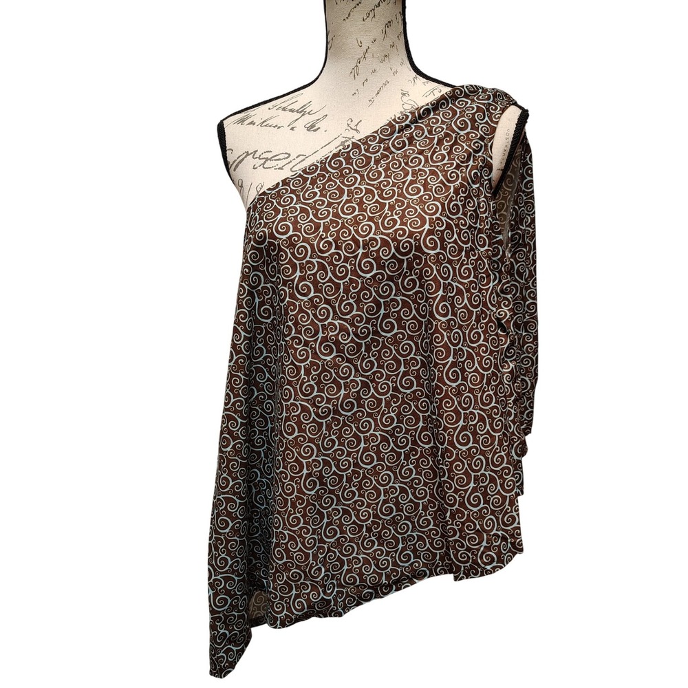 The First Years Nursing Cover Privacy Wrap Teal Brown Strap Adjustment Ring